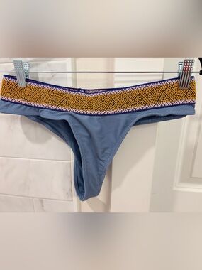 NWOT Elysiian Bali Cheeky Bikini Bottom (L, Blue)